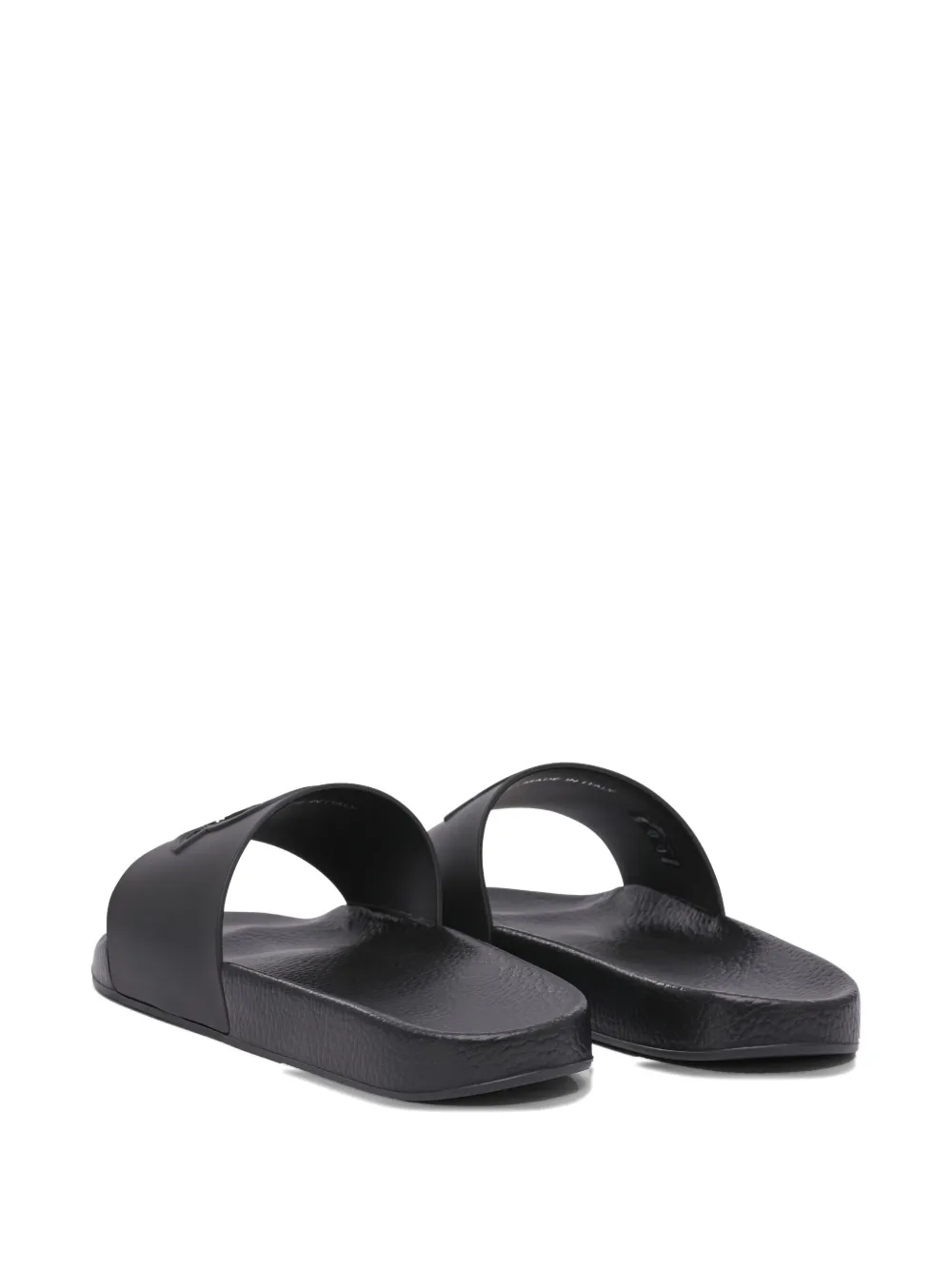 Moncler logo-embossed slides Black