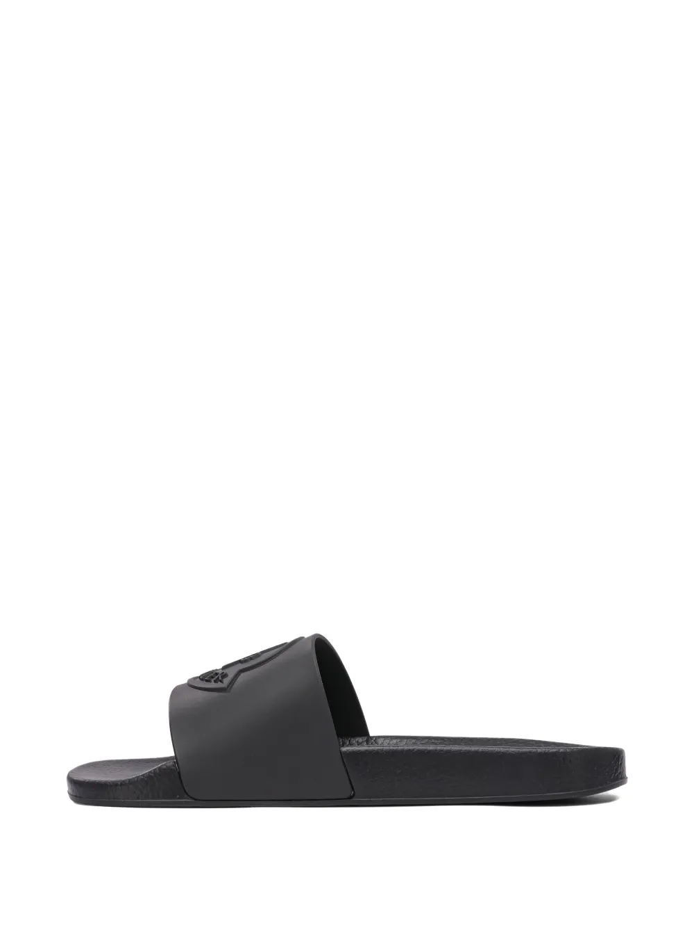 Moncler logo-embossed slides Black