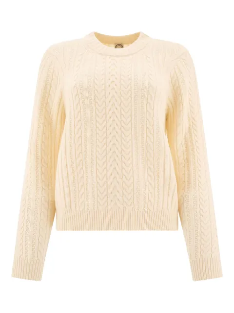 Ines De La Fressange cable-knit ribbed sweater