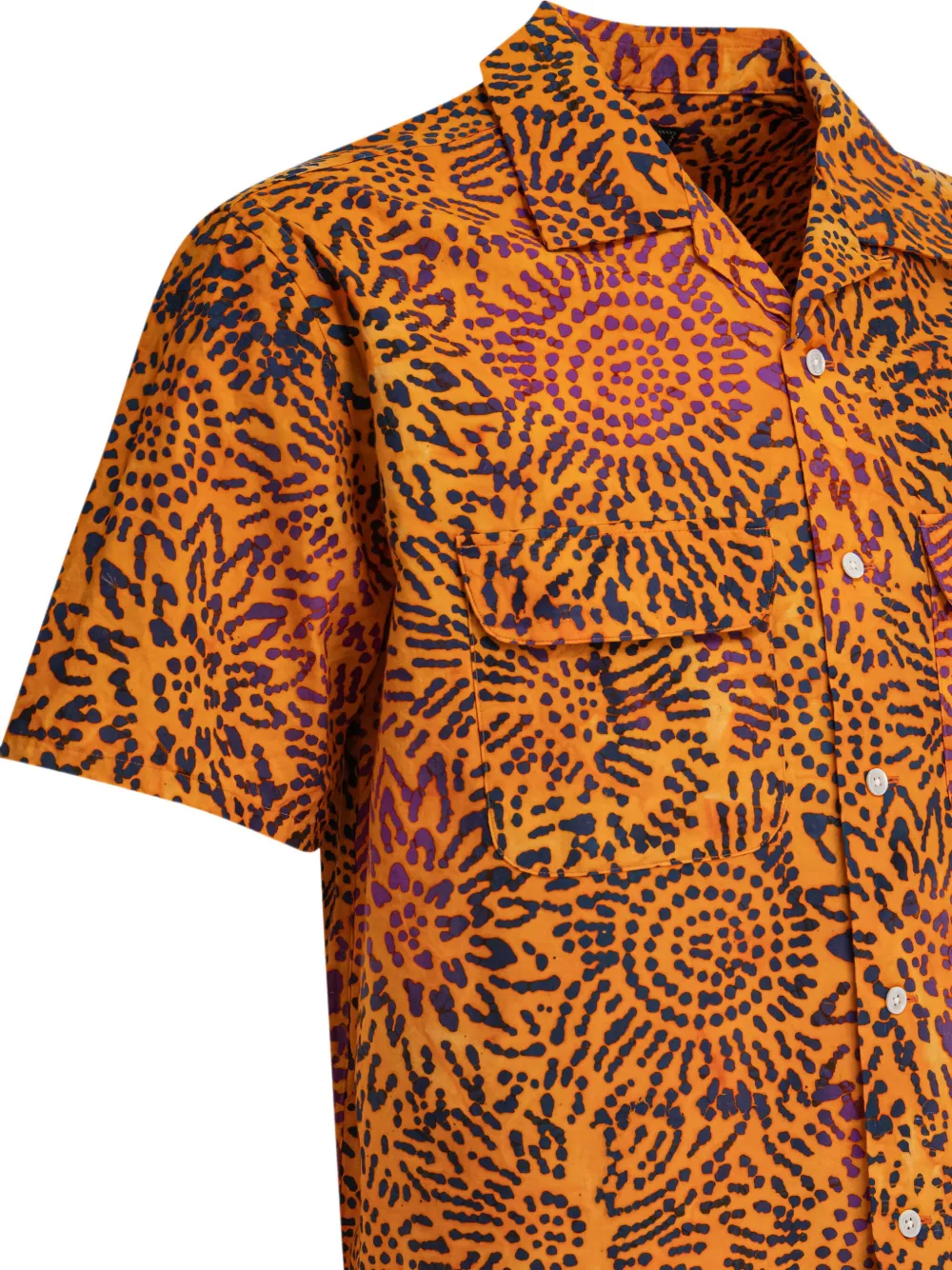 BEAMS PLUS Overhemd met bloemenprint Oranje