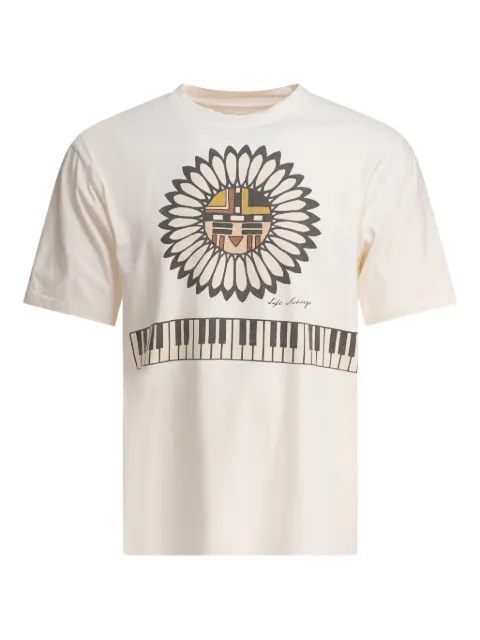 KAPITAL floral-piano print T-shirt