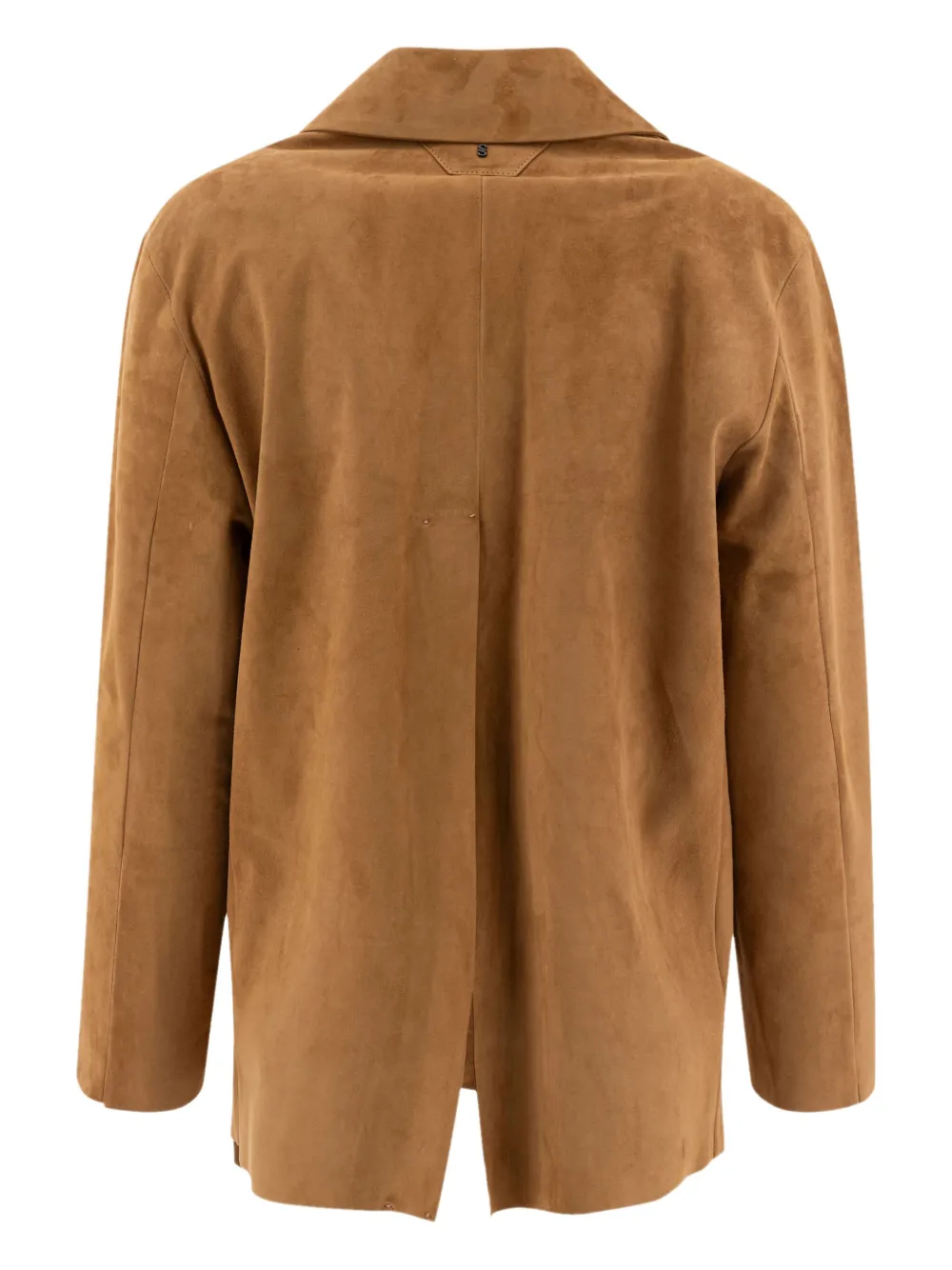 Salvatore Santoro double-breasted suede jacket Bruin