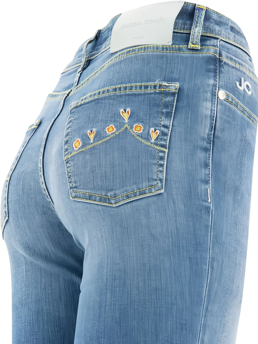 Jacob Cohën Flared jeans met borduurwerk Blauw