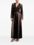 TWINSET pleated polka-dot mesh dress - Black