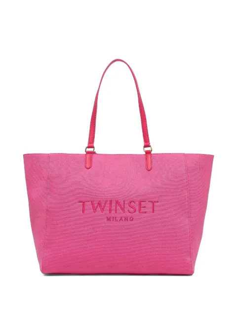 TWINSET logo-embroidered tote bag