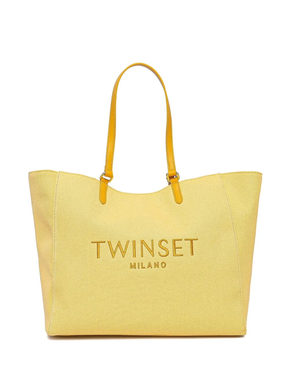 TWINSET embroidered-logo tote bag | Yellow | Image 1