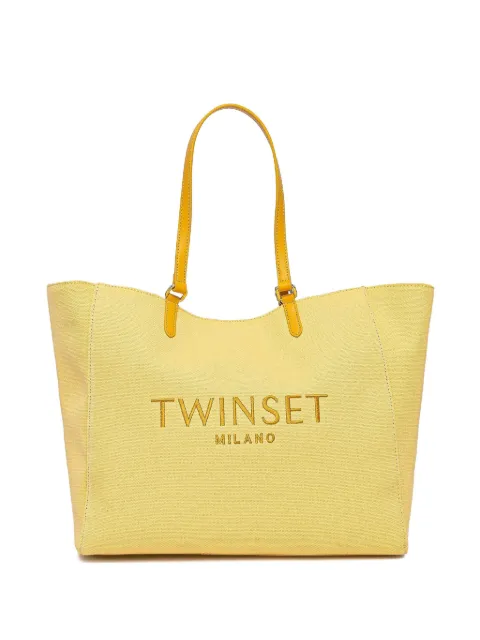 TWINSET embroidered-logo tote bag