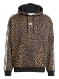 adidas Firebird leopard-print hoodie - Brown
