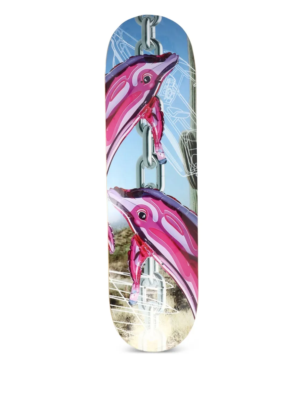 Call Me 917 dolphin-motif skateboard | Green | Image 1