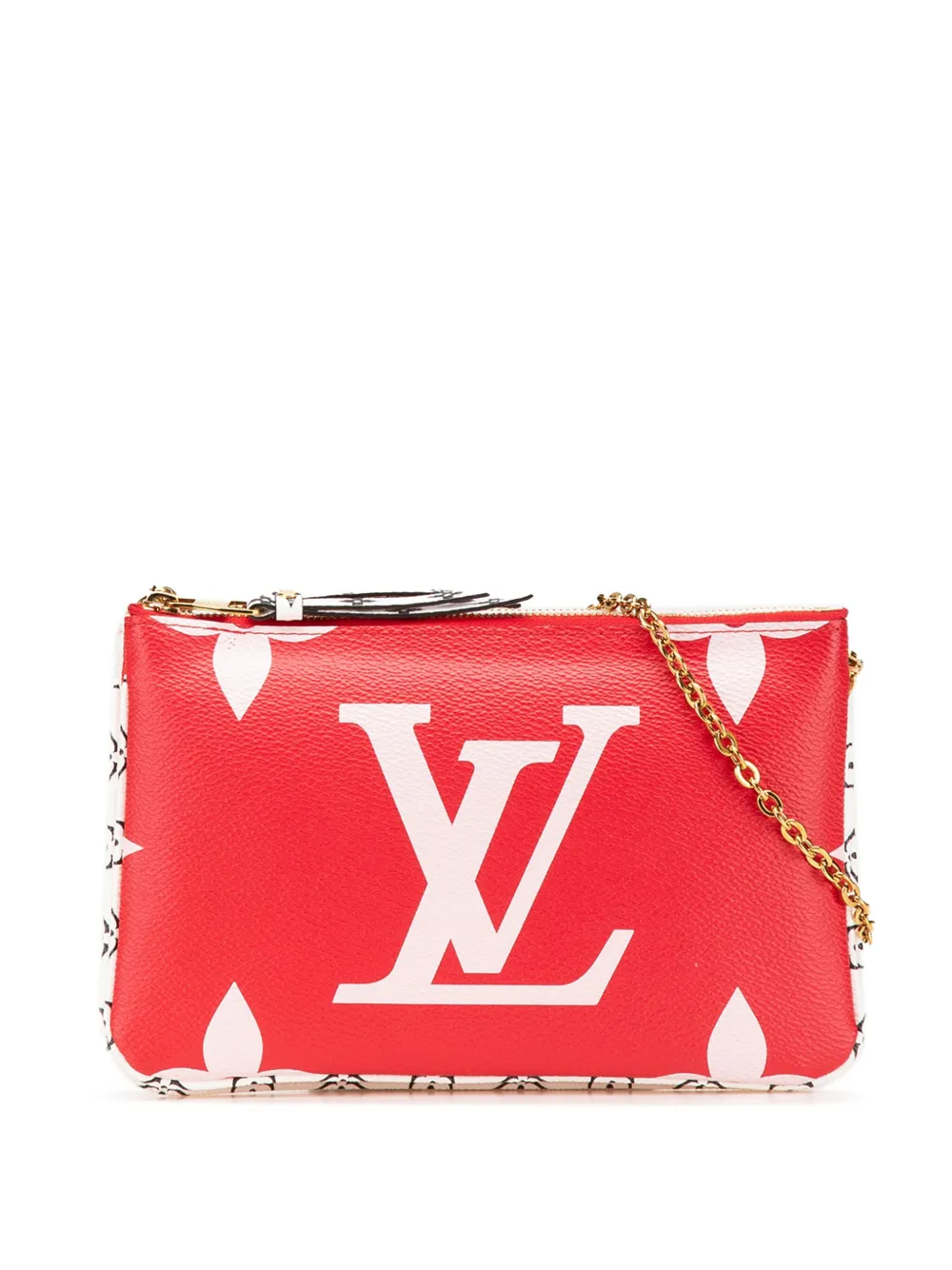 Louis Vuitton Pre-Owned 2019 Limited Edition Monogram Giant Double Zip Pochette crossbody bag | Red | Image 1