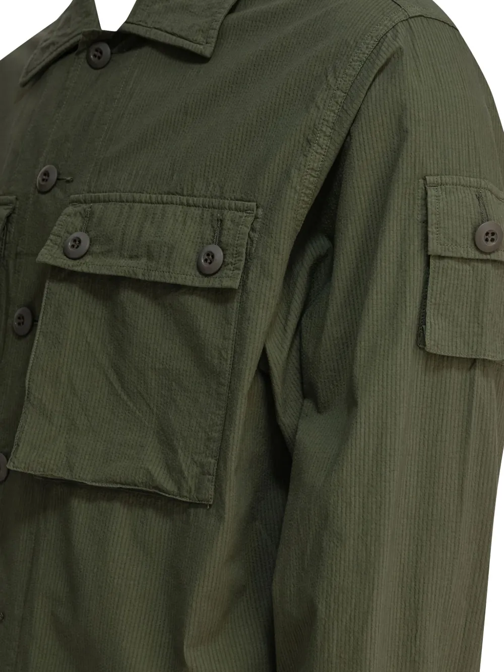 BEAMS PLUS Shirtjack met zak en knopen Groen