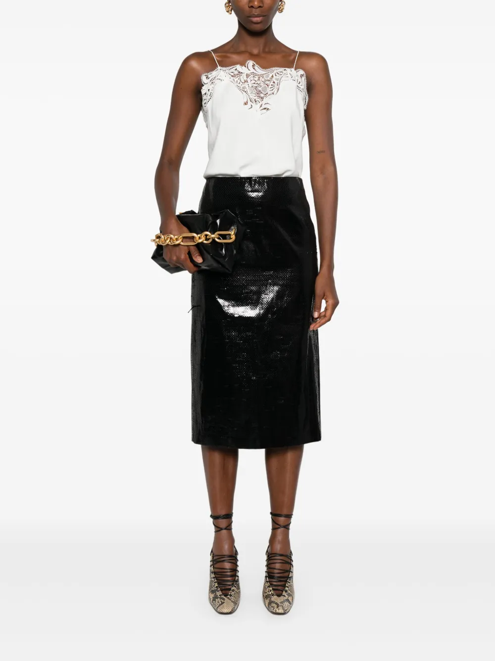 Ferragamo Zijden top Wit