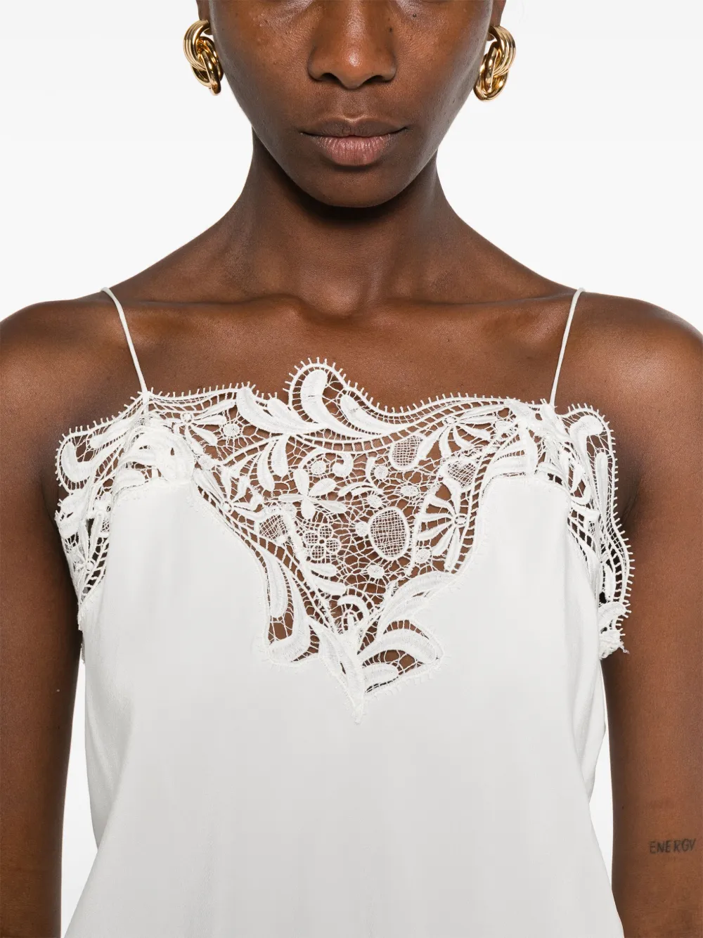 Ferragamo Zijden top Wit
