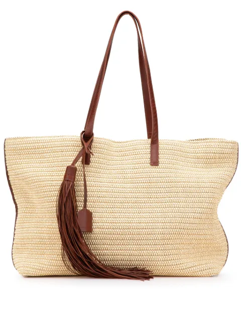 Saint Laurent Pre-Owned tote East West de rafia 2018