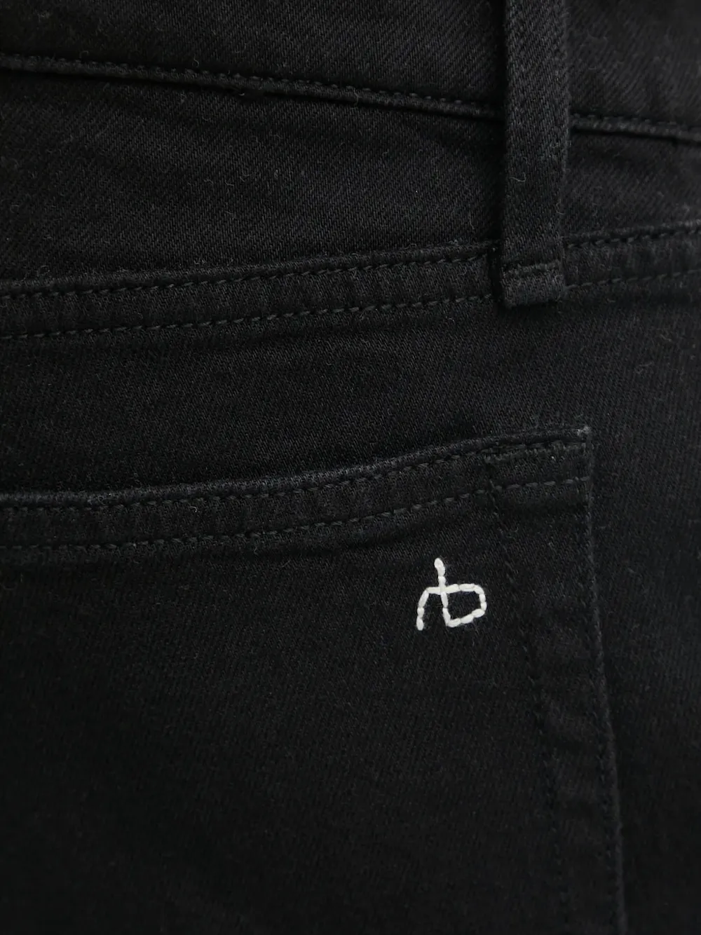 rag & bone Jeans met geborduurde zak Zwart