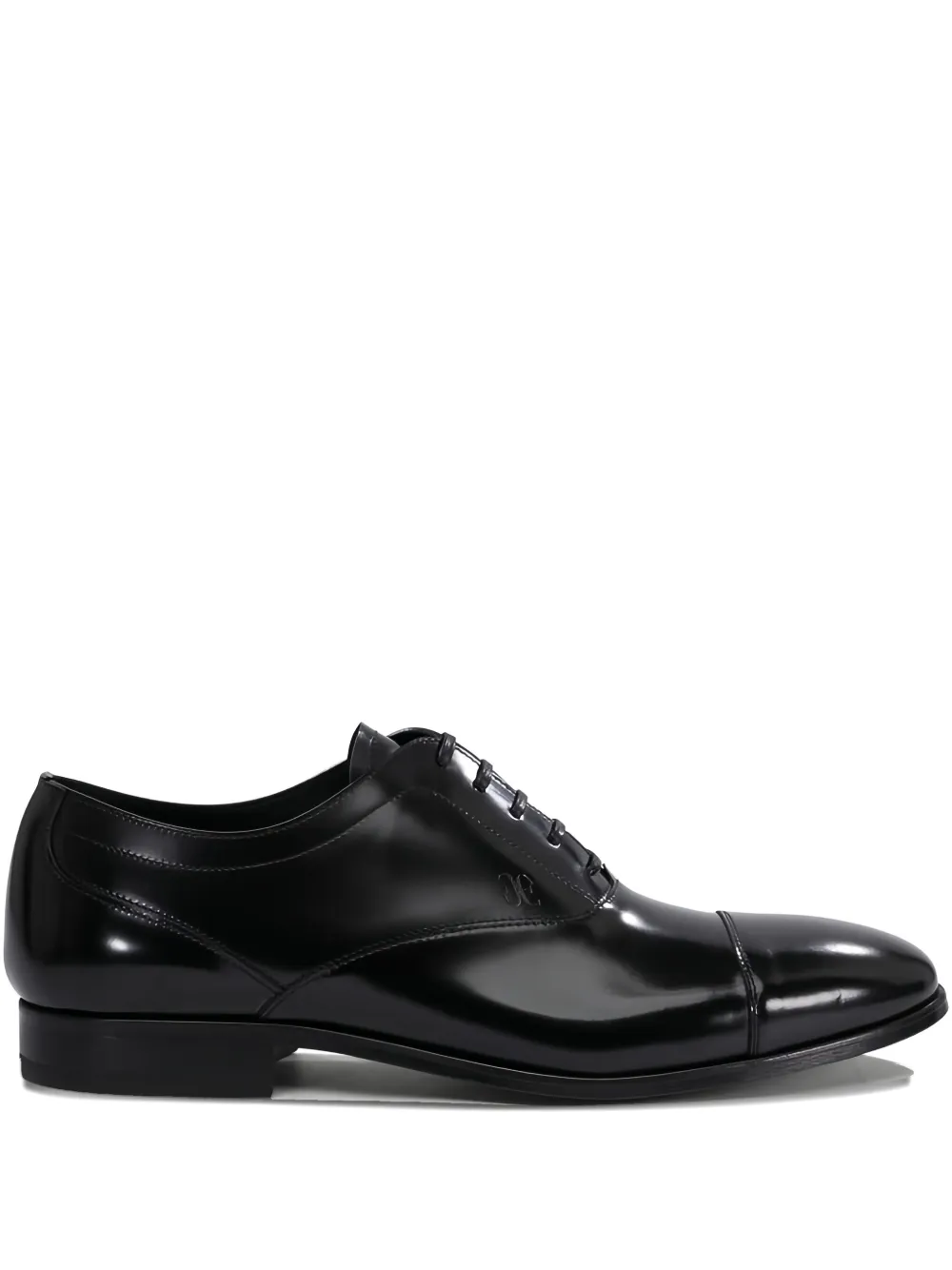 Fabi leather cap-toe lace-up oxford shoes Black