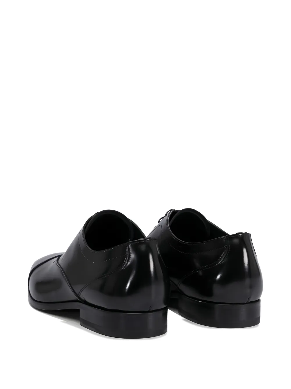 Fabi leather cap-toe lace-up oxford shoes Black