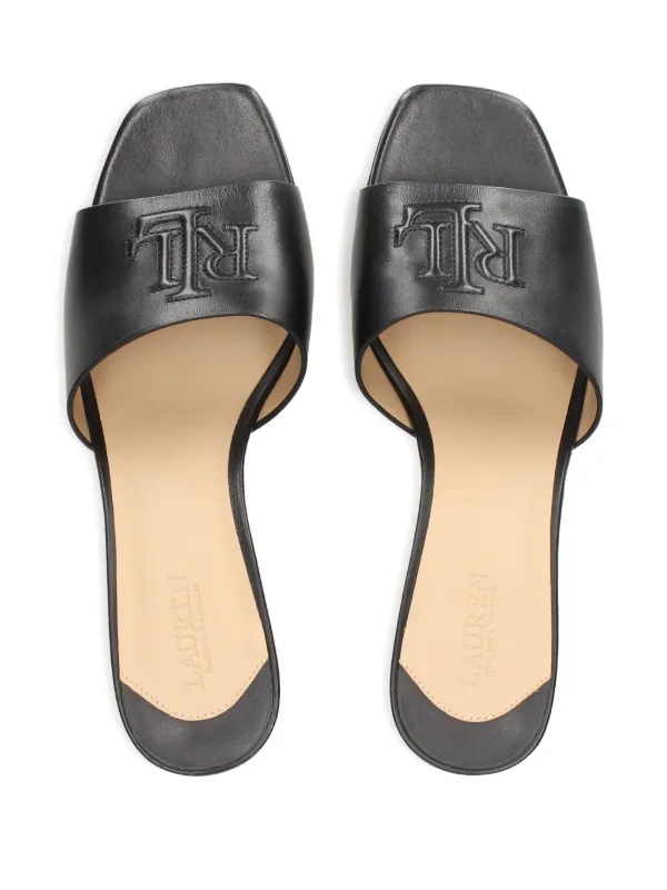 Lauren Ralph Lauren logo-embossed open-toe Sandals Black