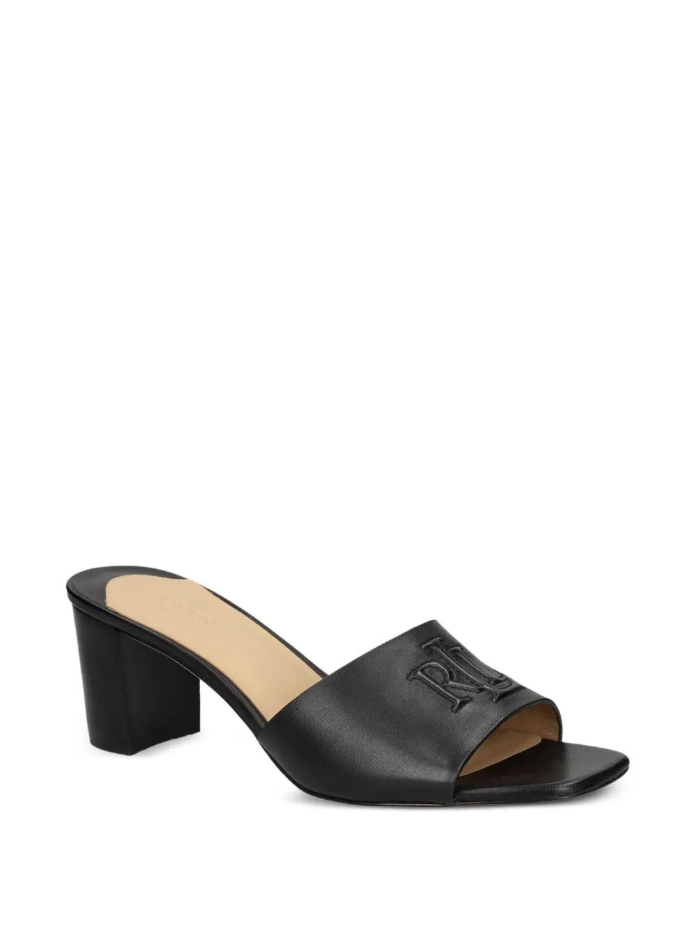 Lauren Ralph Lauren logo-embossed open-toe sandals Black