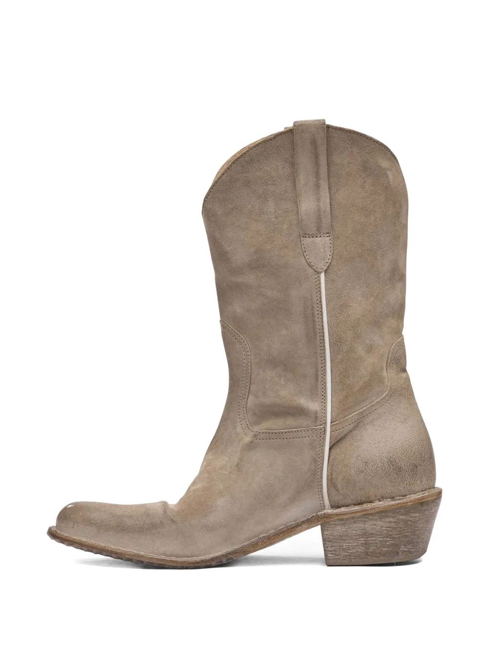 Moma leather cowboy boots Brown