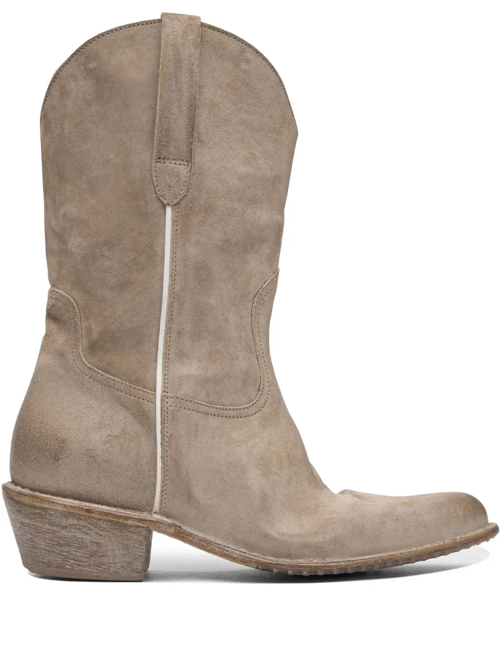 Moma leather cowboy boots Brown