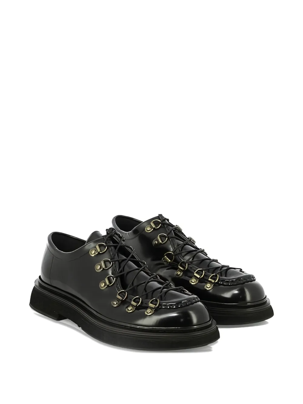 sturlini firenze leather lace-up derby shoes Black