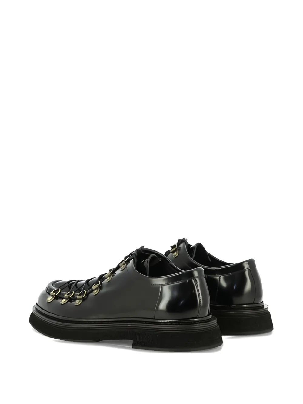 sturlini firenze leather lace-up derby shoes Black