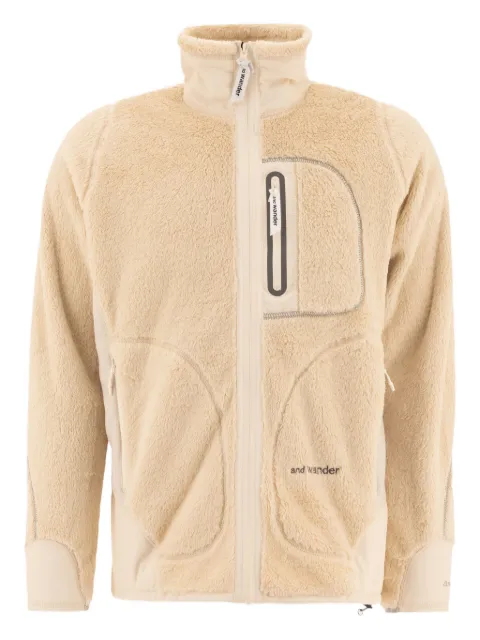 and Wander high-collar fleece jacket