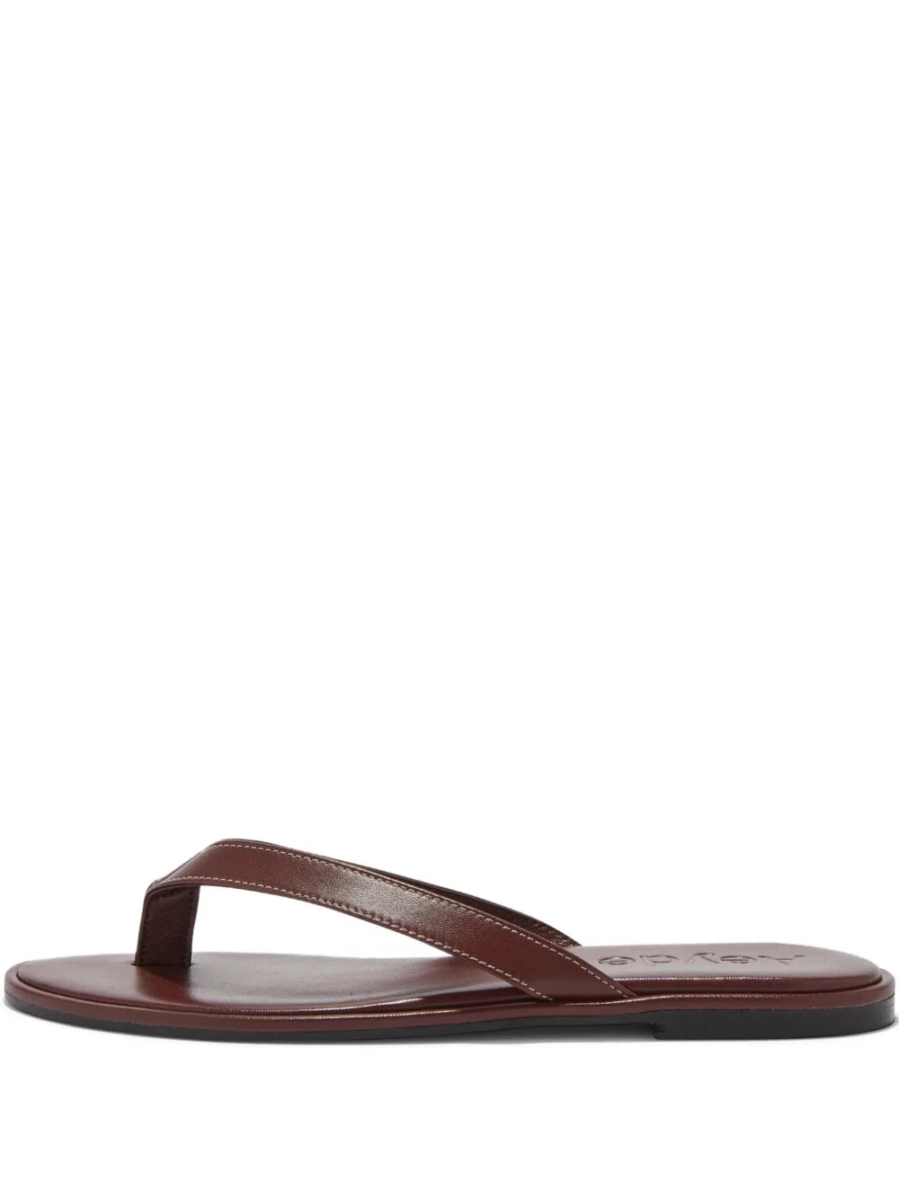 Aeyde Melody leather thong sandals Bruin