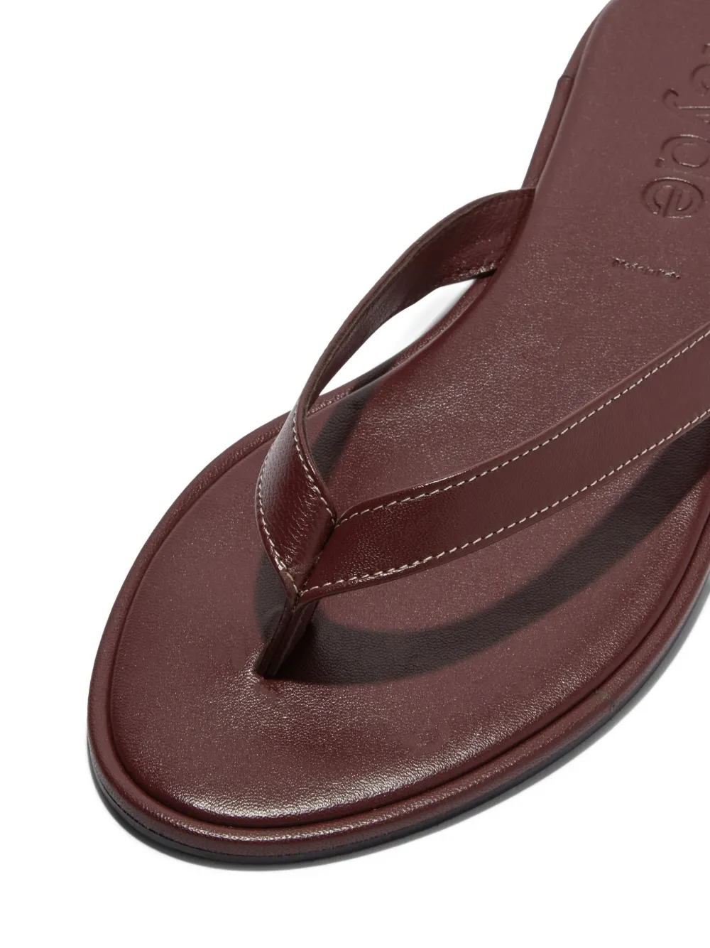 Aeyde Melody leather thong sandals Bruin