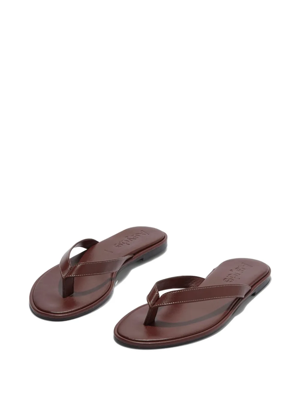 Aeyde Melody leather thong sandals Bruin