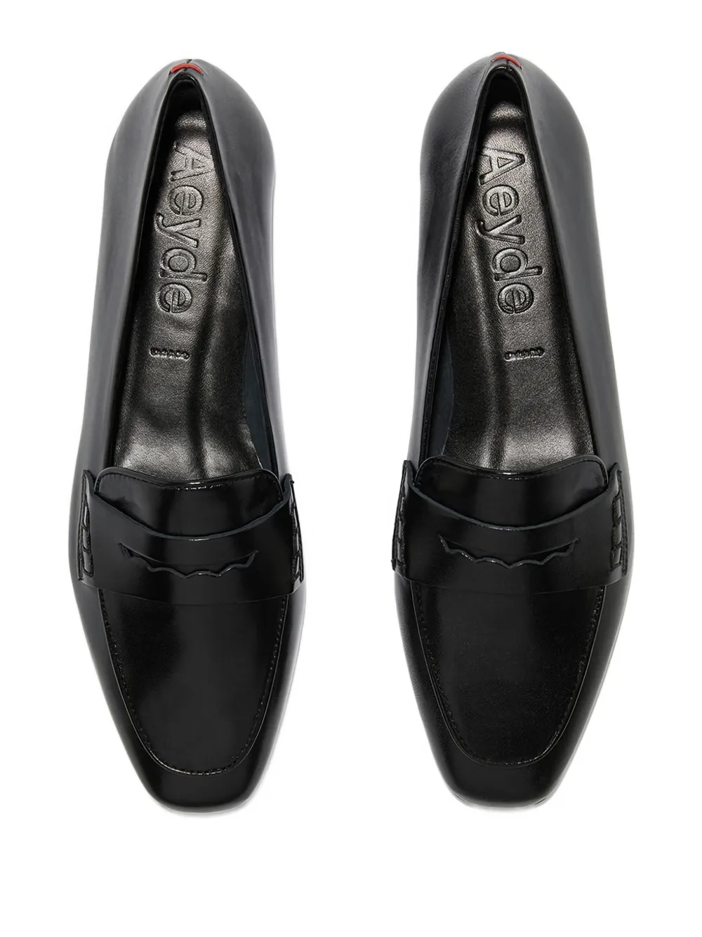 Aeyde Alfie penny leather loafers Zwart
