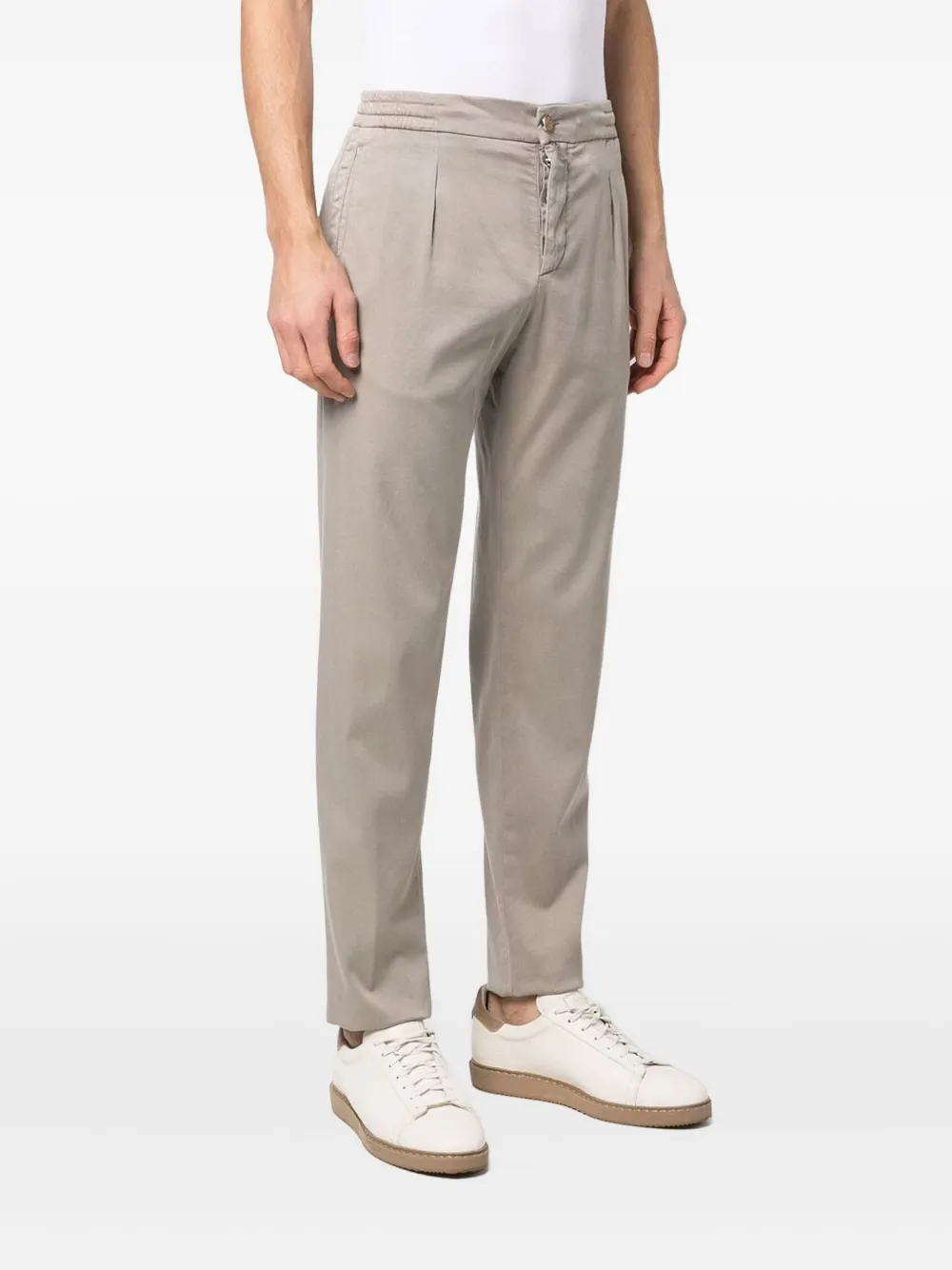 Kiton Broek met trekkoord Beige