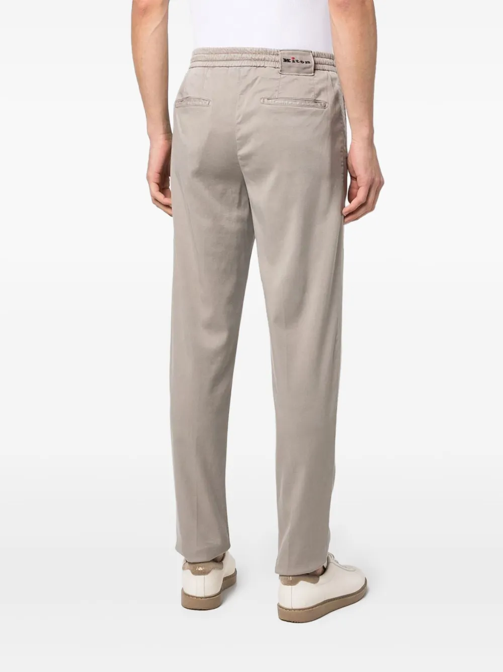 Kiton Broek met trekkoord Beige