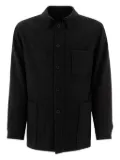 Kaptain Sunshine button-down patch-pocket coat - Black
