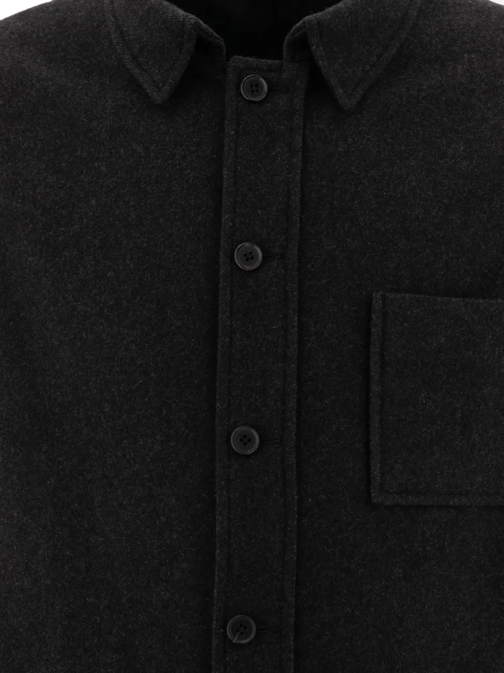 Kaptain Sunshine Button-down jas met opgestikte zak Zwart