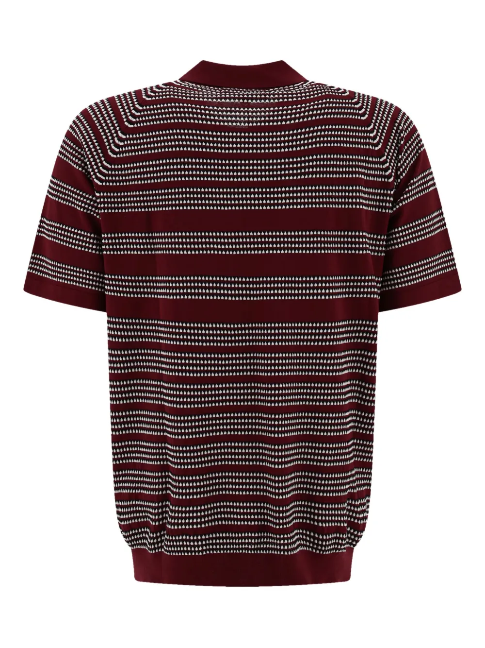 BEAMS PLUS jacquard half-zip polo shirt - Rood