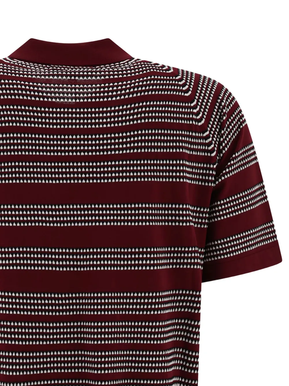 BEAMS PLUS jacquard half-zip polo shirt Rood