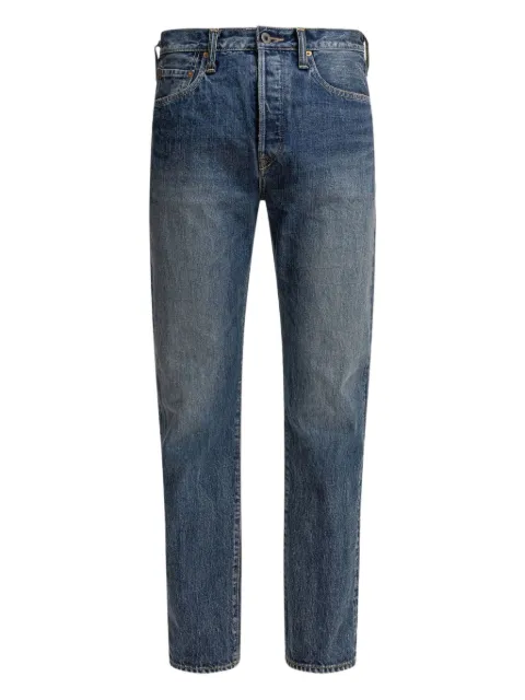 KAPITAL logo-appliqué cotton jeans