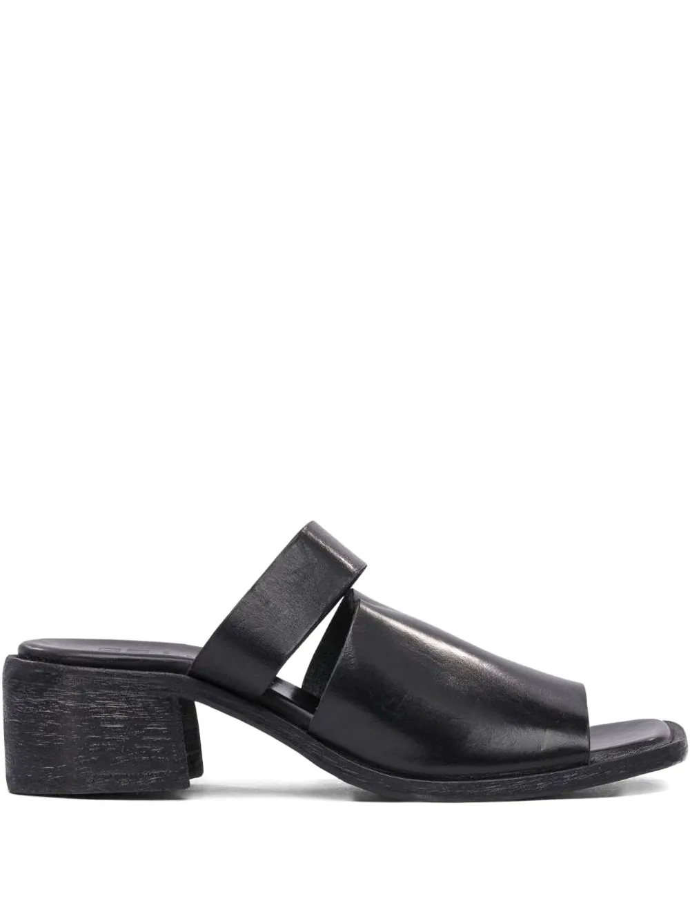 Moma Double-strap Block-heel Sandals In Black