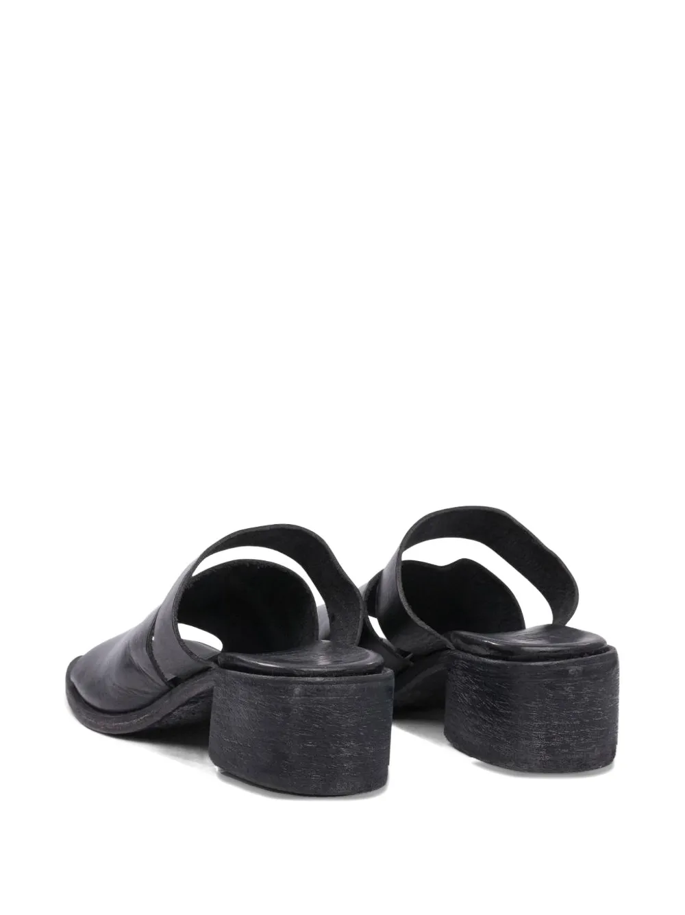 Moma Double-strap Block-heel Sandals In Black