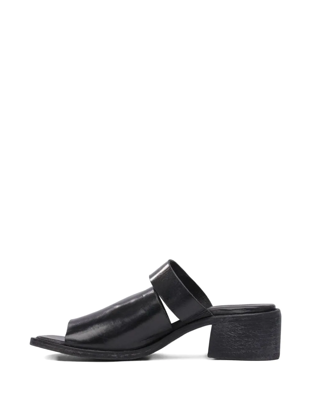 Moma Double-strap Block-heel Sandals In Black