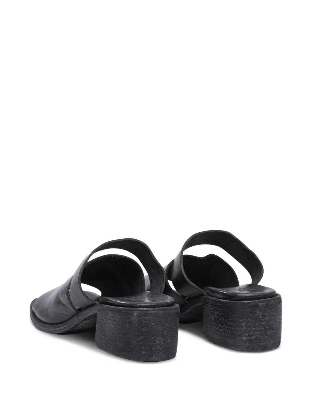 Moma double-strap block-heel sandals Black