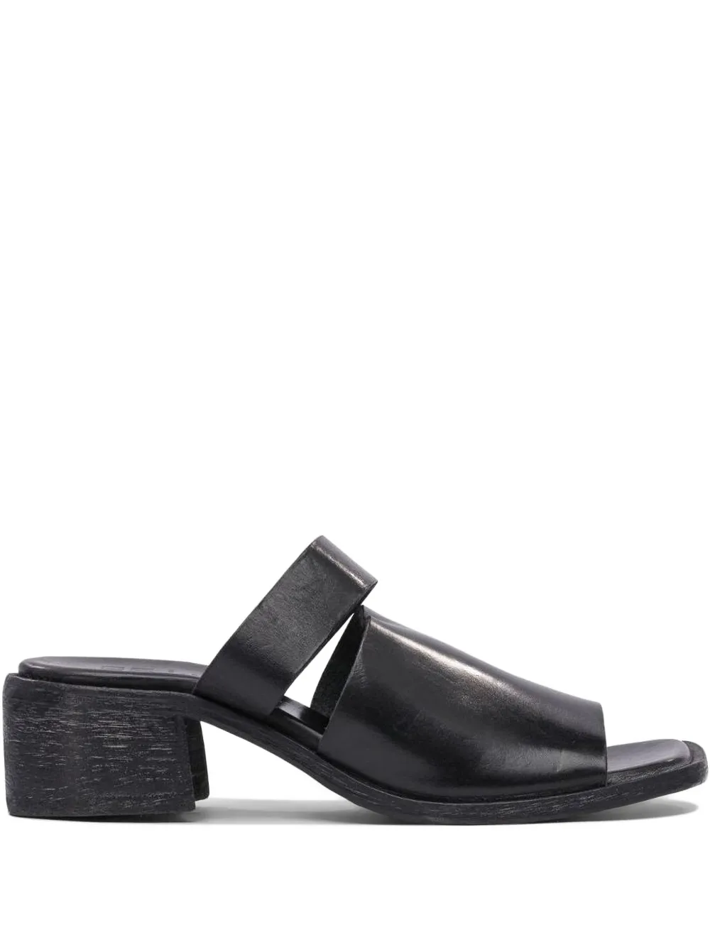 Moma double-strap block-heel sandals Black