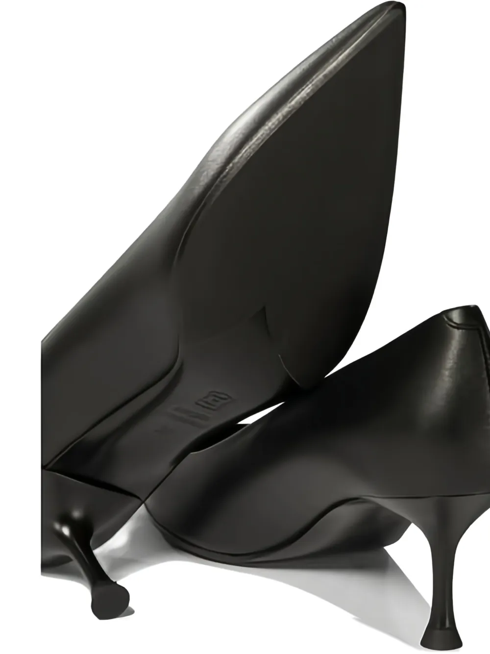 Sergio Levantesi Ella Pointed-toe Leather Pumps In Black