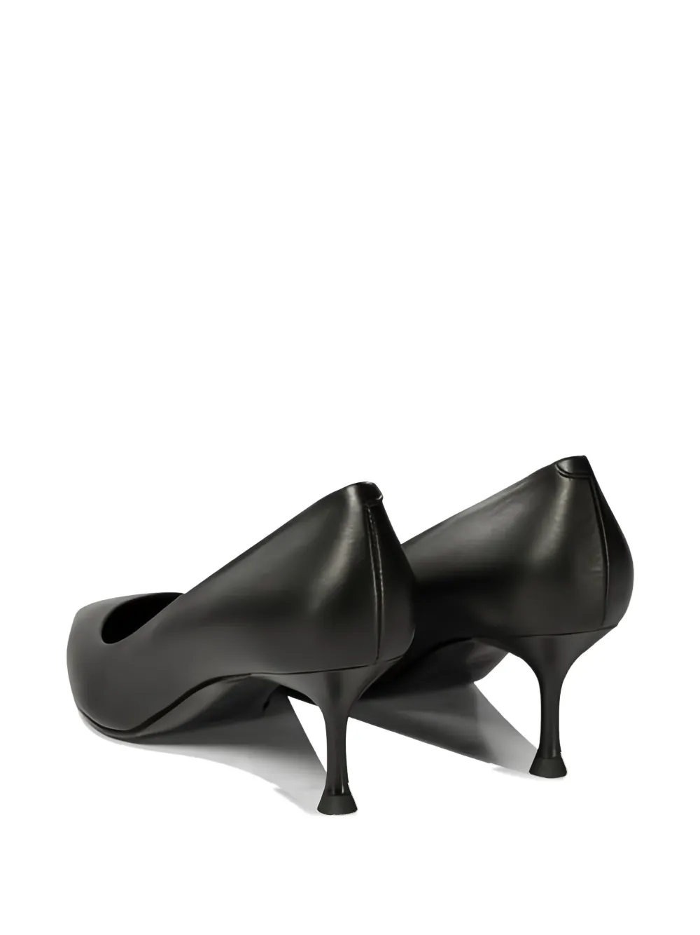 Sergio Levantesi Ella Pointed-toe Leather Pumps In Black