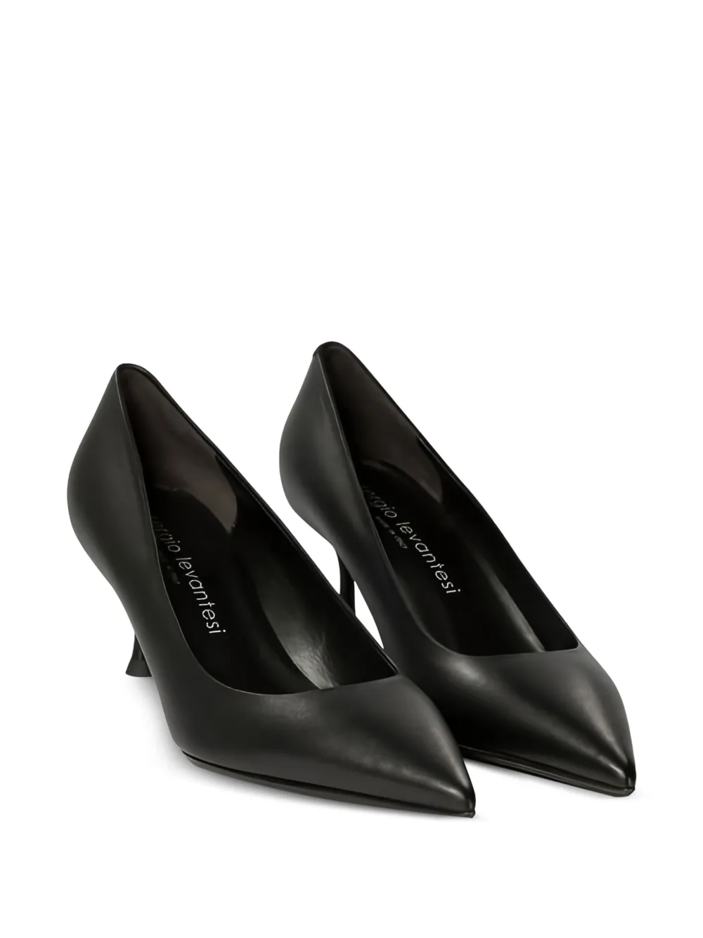 Sergio Levantesi Ella pointed-toe leather pumps Black