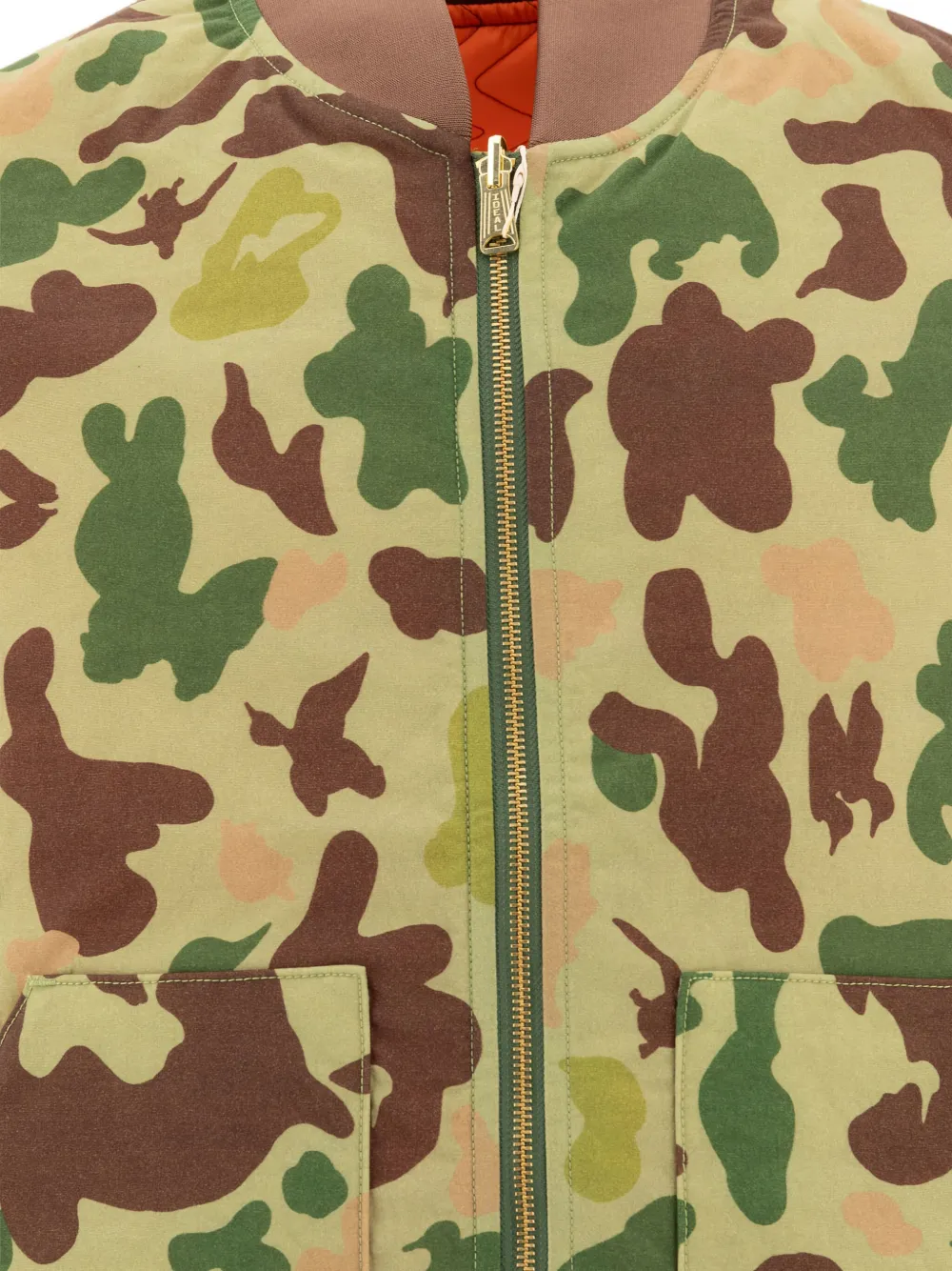 BEAMS PLUS Top met camouflageprint en zak Groen