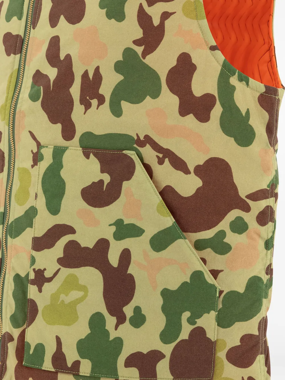 BEAMS PLUS Top met camouflageprint en zak Groen
