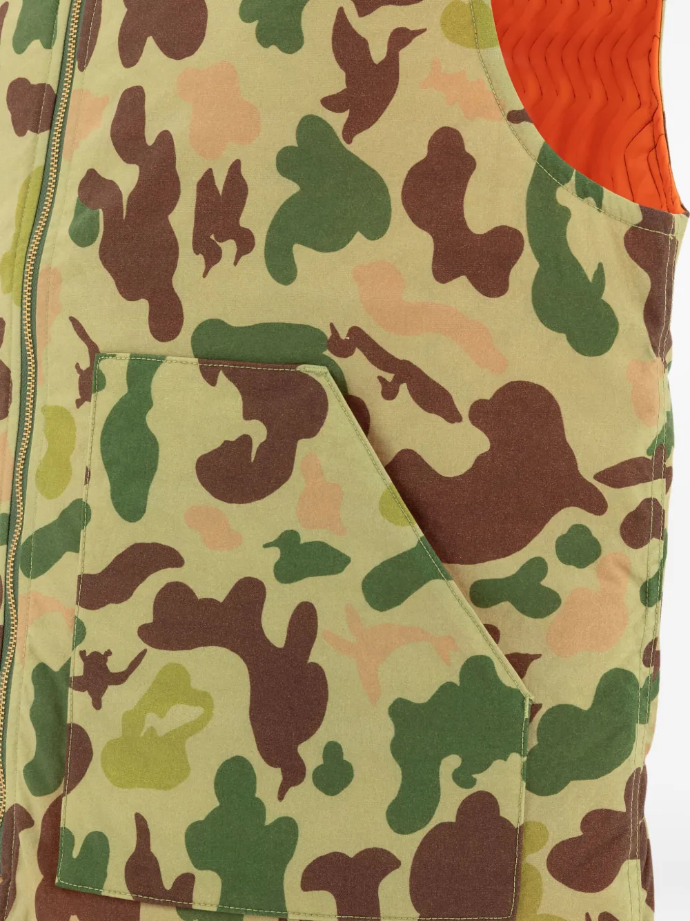 BEAMS PLUS Top met camouflageprint en zak Groen